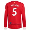 Virallinen Fanipaita Pitkähihainen Manchester United Harry Maguire 5 Kotipelipaita 2021-22 - Miesten